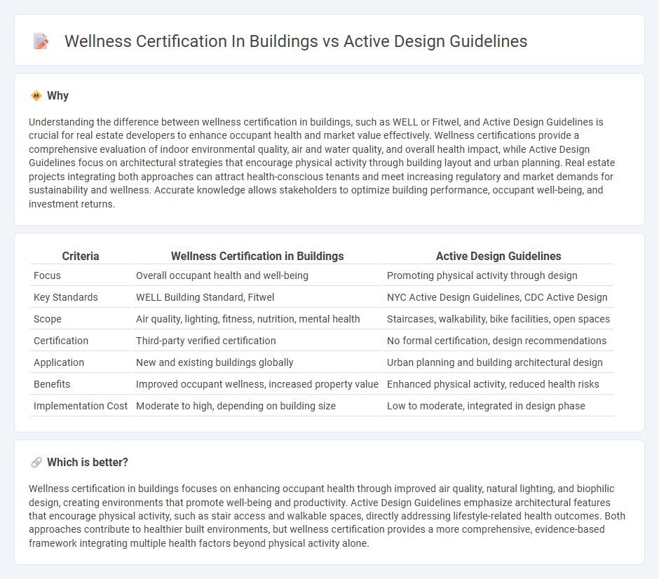 Wellness Certification In Buildings vs Active Design Guidelines in Real Estate