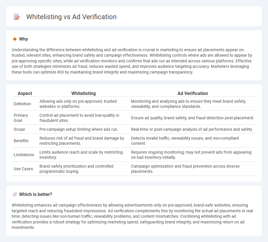 Whitelisting vs Ad Verification in Marketing