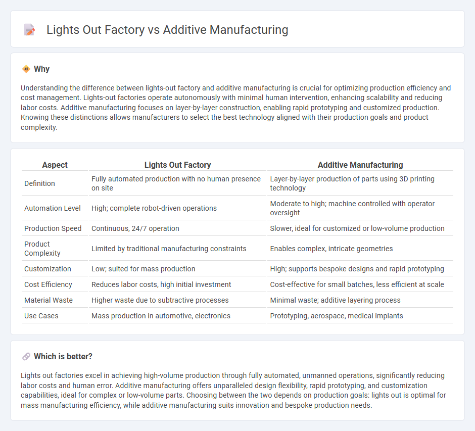 Lights Out Factory vs Additive Manufacturing in Manufacturing