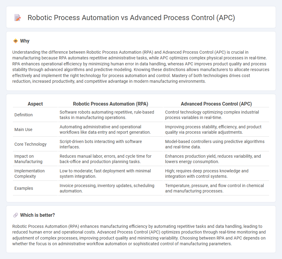 Robotic Process Automation vs Advanced Process Control (Apc) in Manufacturing