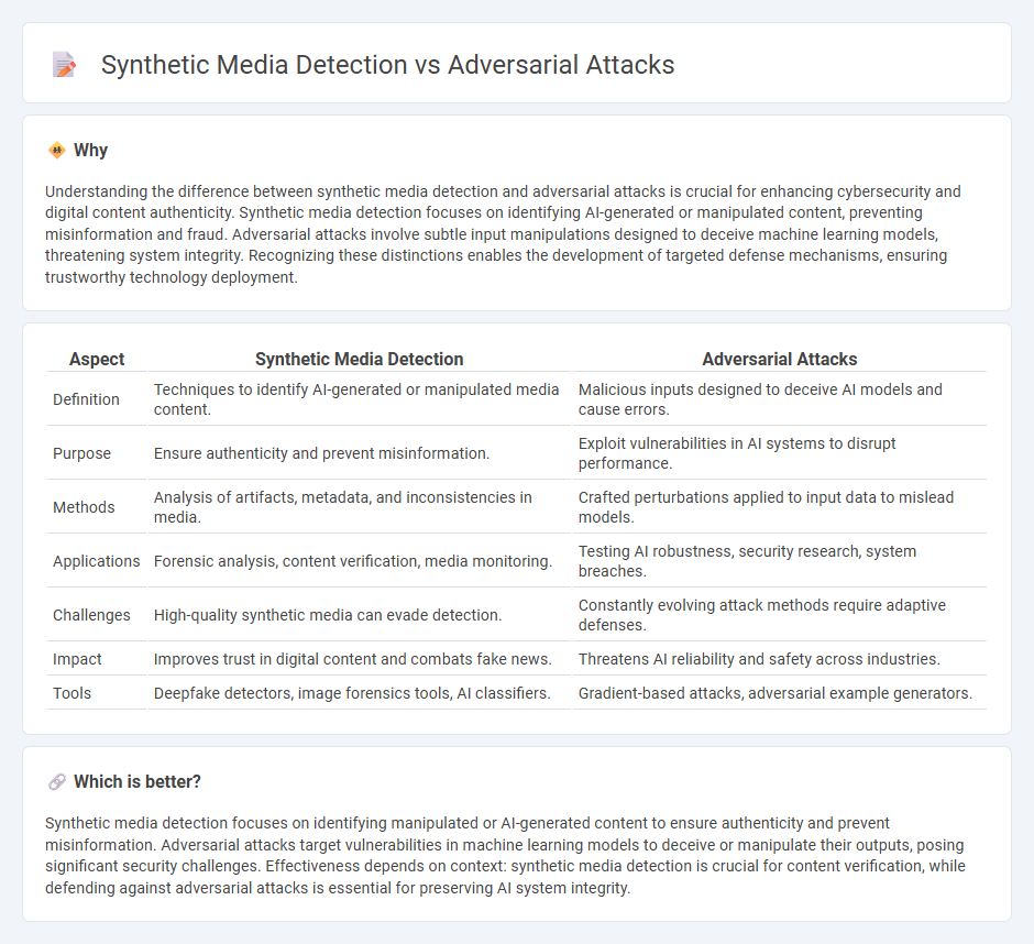 Synthetic Media Detection vs Adversarial Attacks in Technology