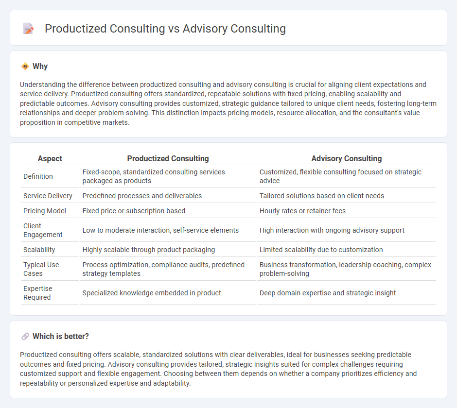 Productized Consulting vs Advisory Consulting in Consulting