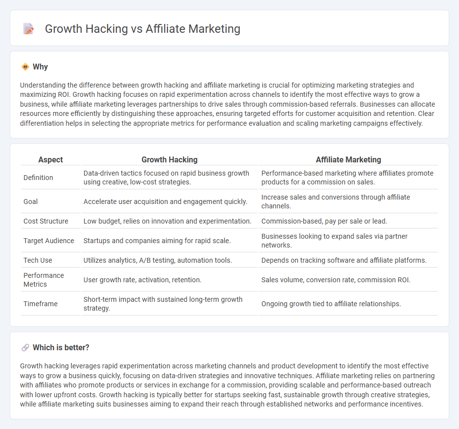 Growth Hacking vs Affiliate Marketing in Marketing