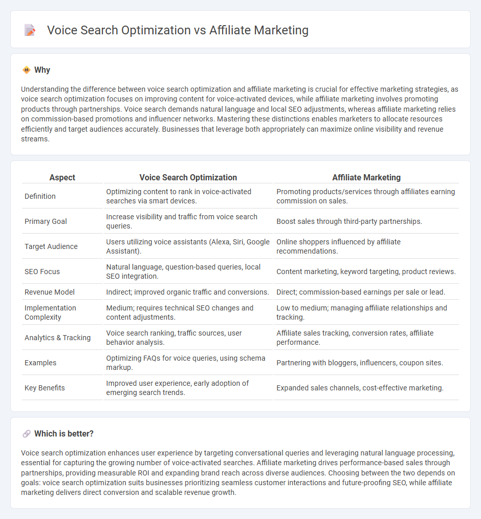 Voice Search Optimization vs Affiliate Marketing in Marketing