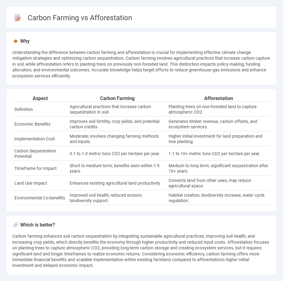 Carbon Farming vs Afforestation in Economy