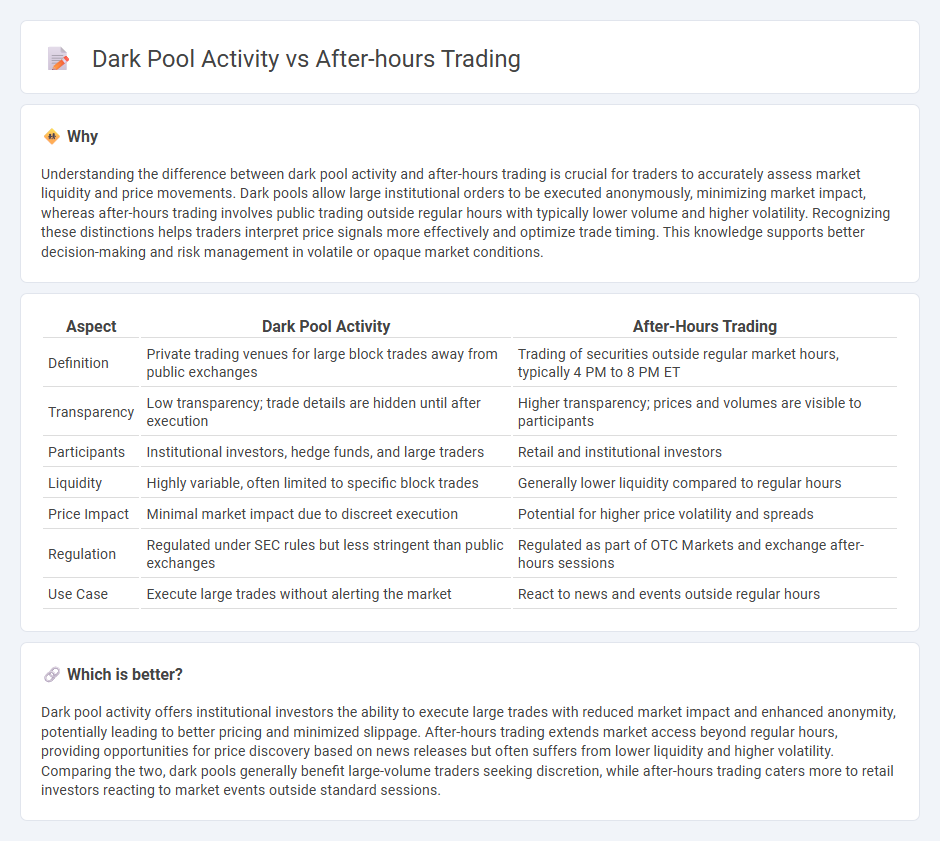 Dark Pool Activity vs After-Hours Trading in Trading