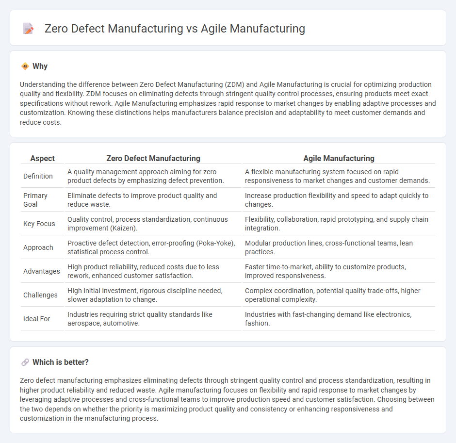 Zero Defect Manufacturing vs Agile Manufacturing in Manufacturing