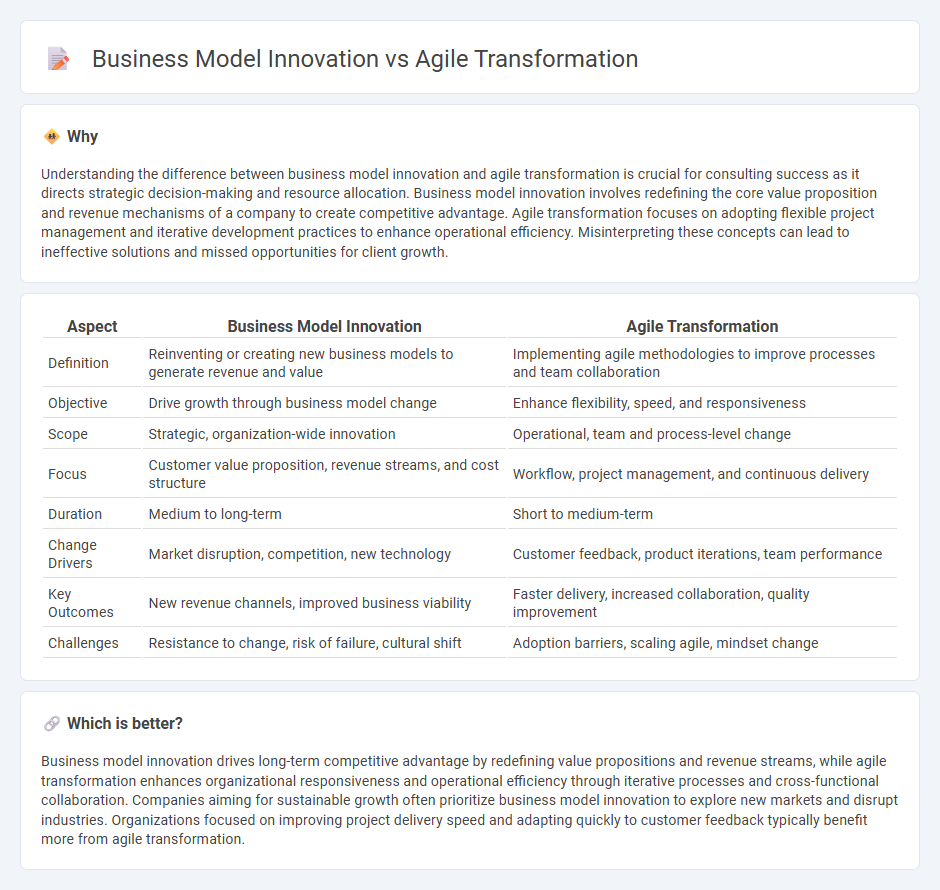 Business Model Innovation vs Agile Transformation in Consulting