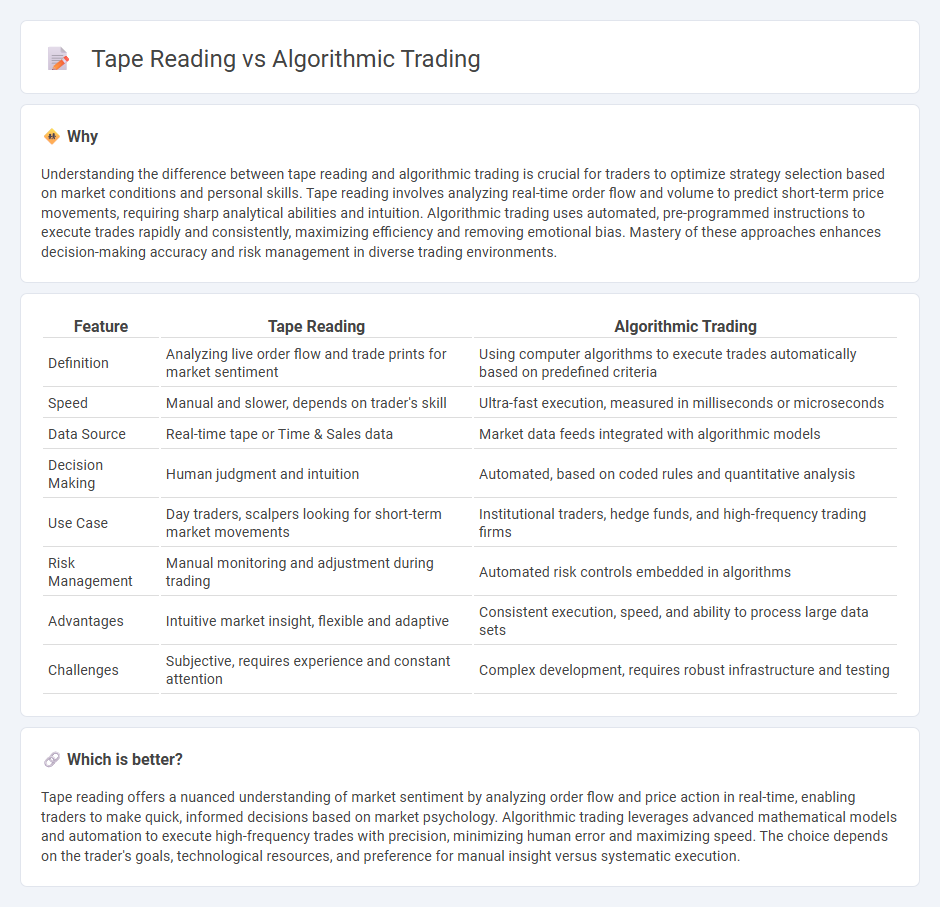 Tape Reading vs Algorithmic Trading in Trading