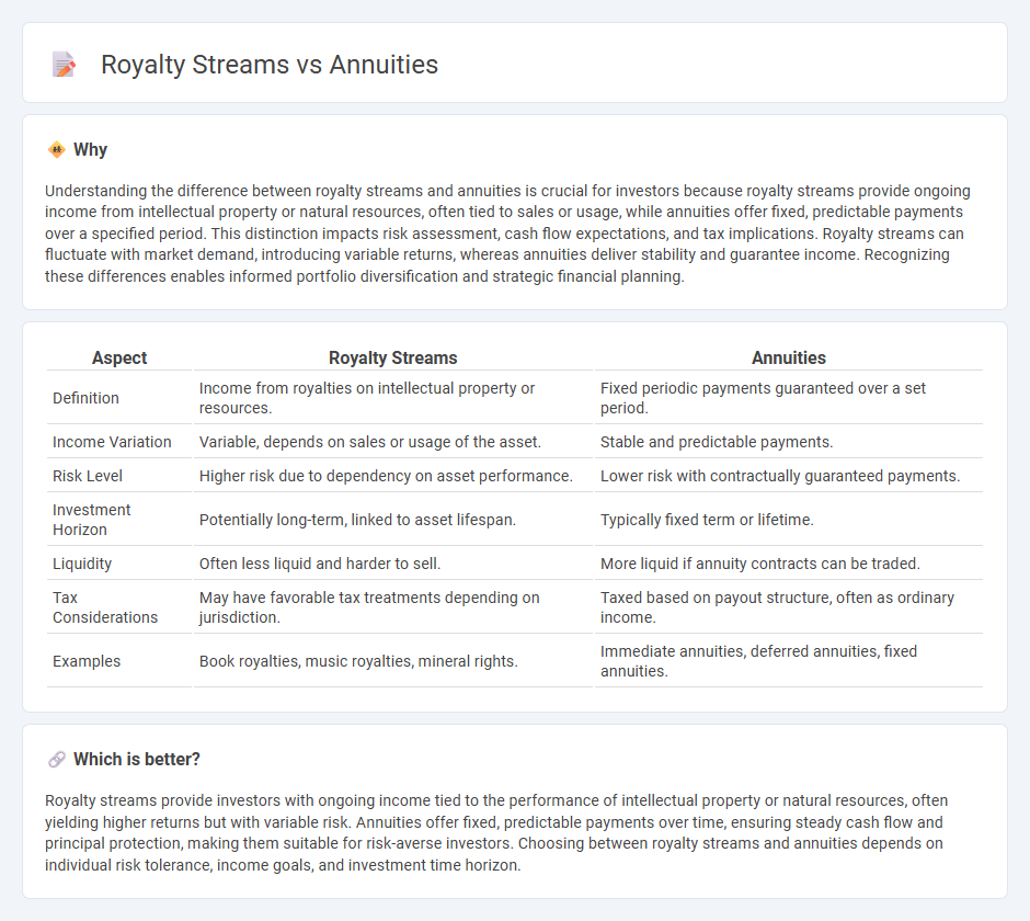 Royalty Streams vs Annuities in Investment