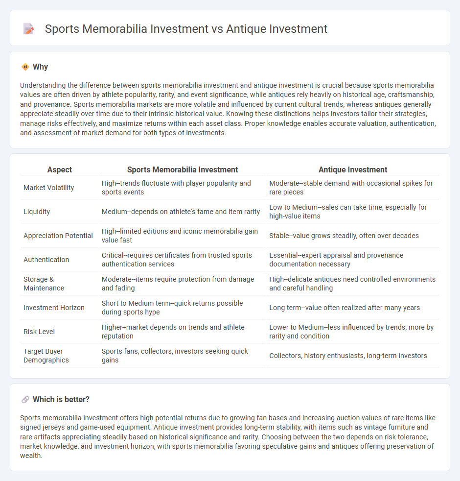 Sports Memorabilia Investment vs Antique Investment in Investment