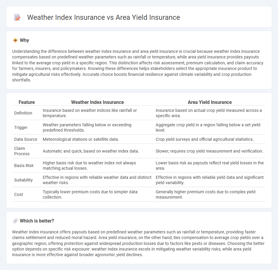Weather Index Insurance vs Area Yield Insurance in Insurance