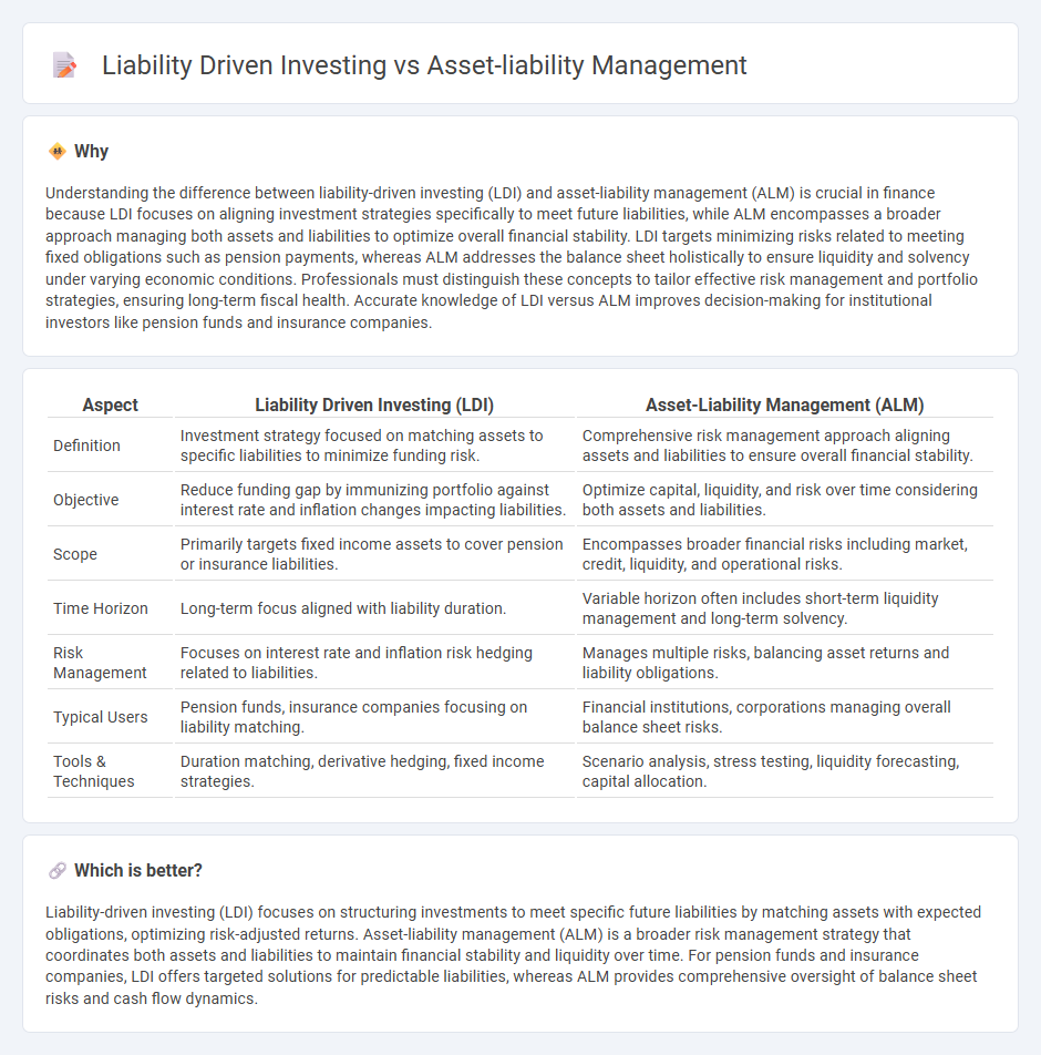 Liability Driven Investing vs Asset-Liability Management in Finance
