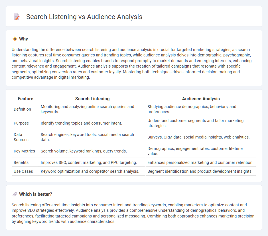 Search Listening vs Audience Analysis in Marketing
