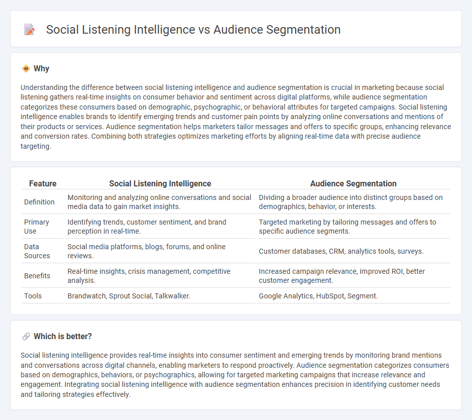 Social Listening Intelligence vs Audience Segmentation in Marketing