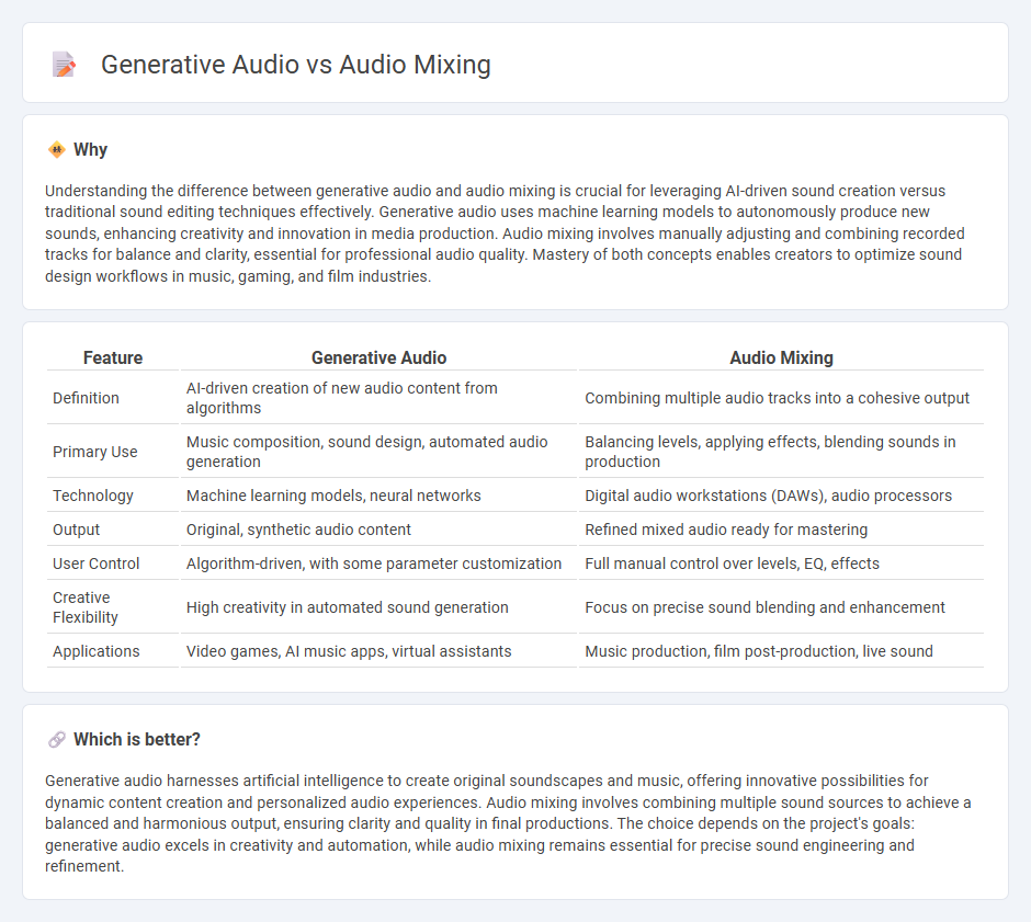 Generative Audio vs Audio Mixing in Technology