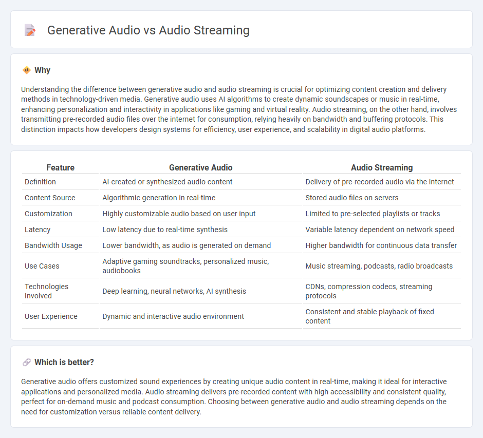 Generative Audio vs Audio Streaming in Technology