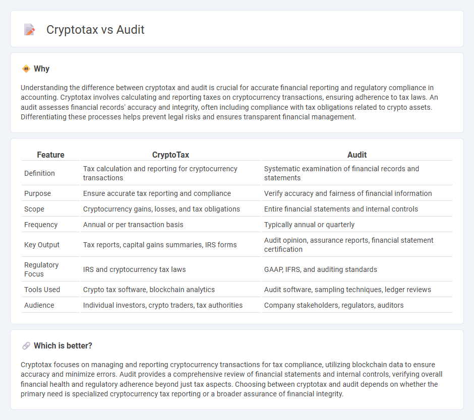 Cryptotax vs Audit in Accounting