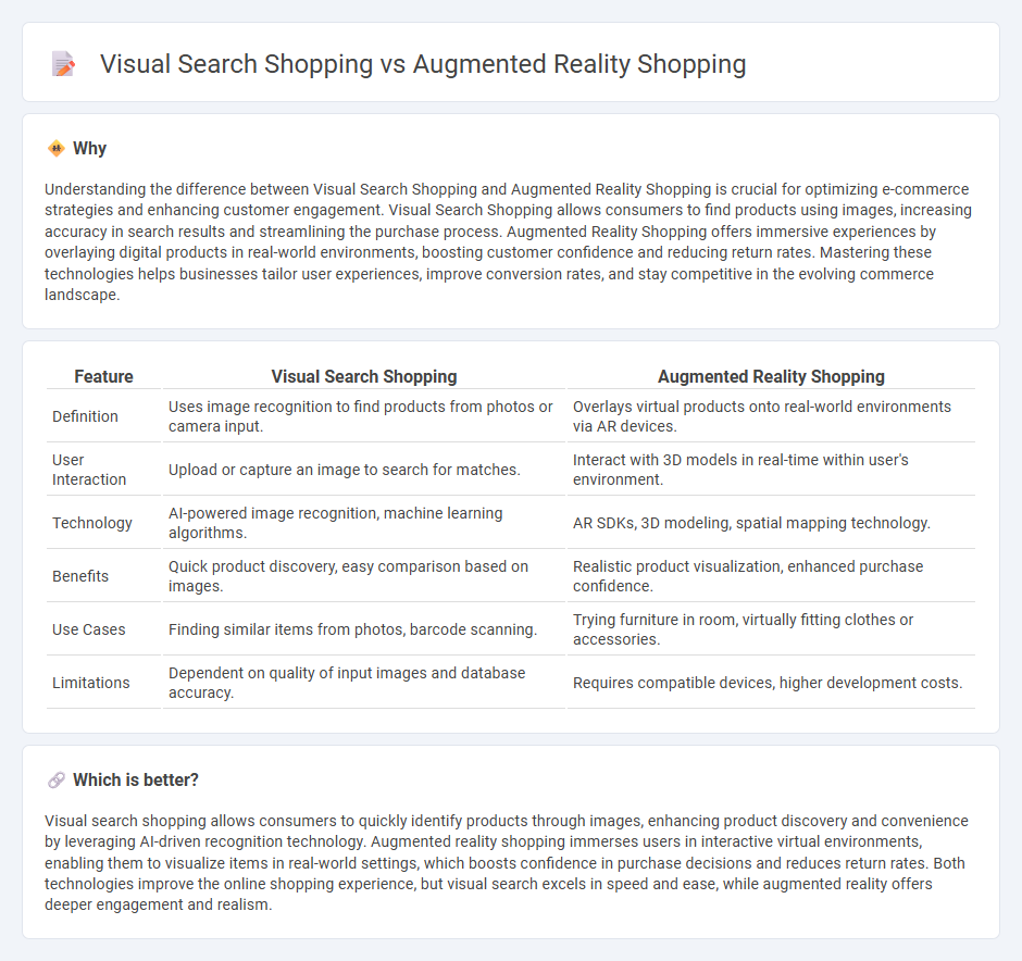 Visual Search Shopping vs Augmented Reality Shopping in Commerce