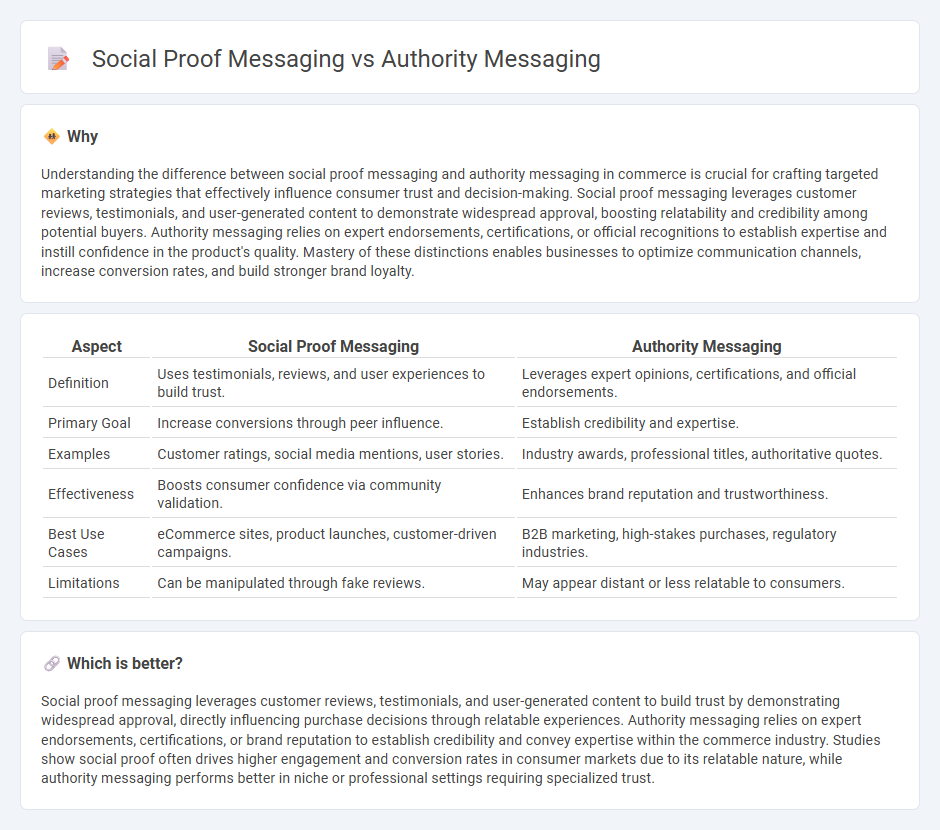 Social Proof Messaging vs Authority Messaging in Commerce