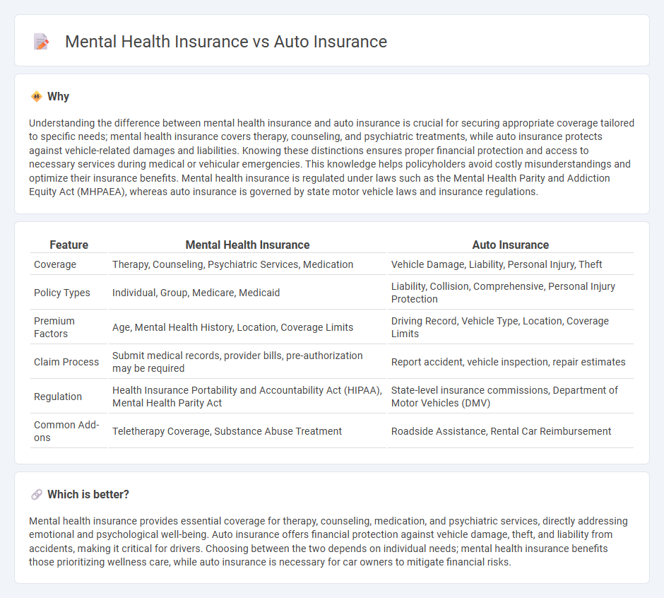 Mental Health Insurance vs Auto Insurance in Insurance