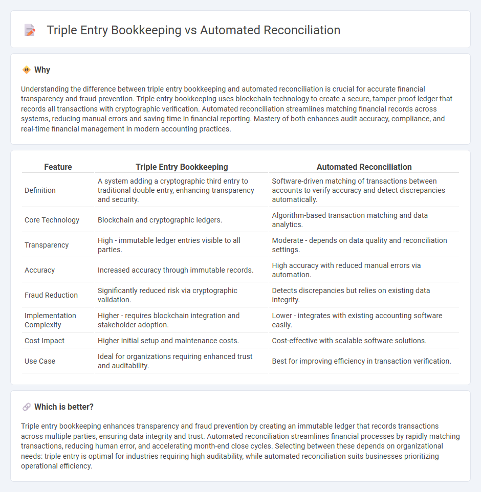 Triple Entry Bookkeeping vs Automated Reconciliation in Accounting