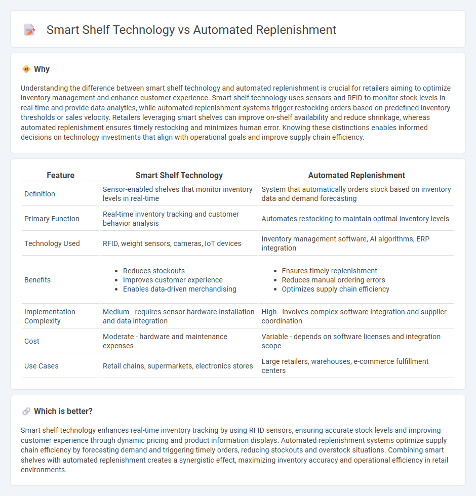 Smart Shelf Technology vs Automated Replenishment in Retail