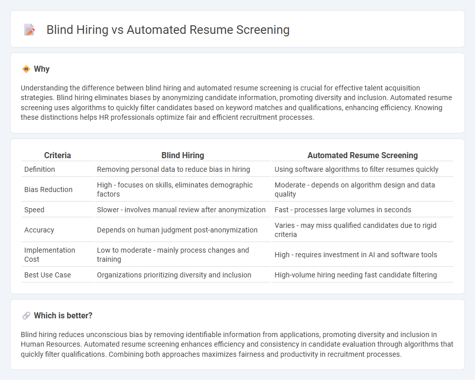 Blind Hiring vs Automated Resume Screening in Human Resources