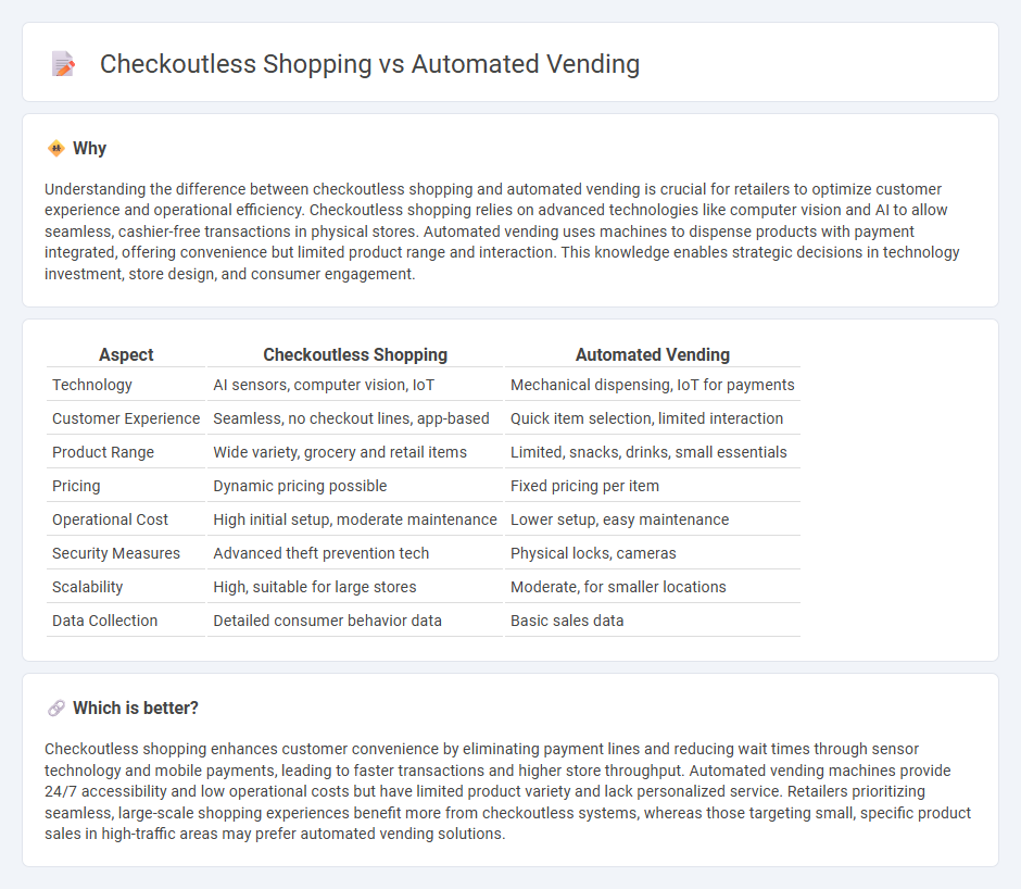 Checkoutless Shopping vs Automated Vending in Retail