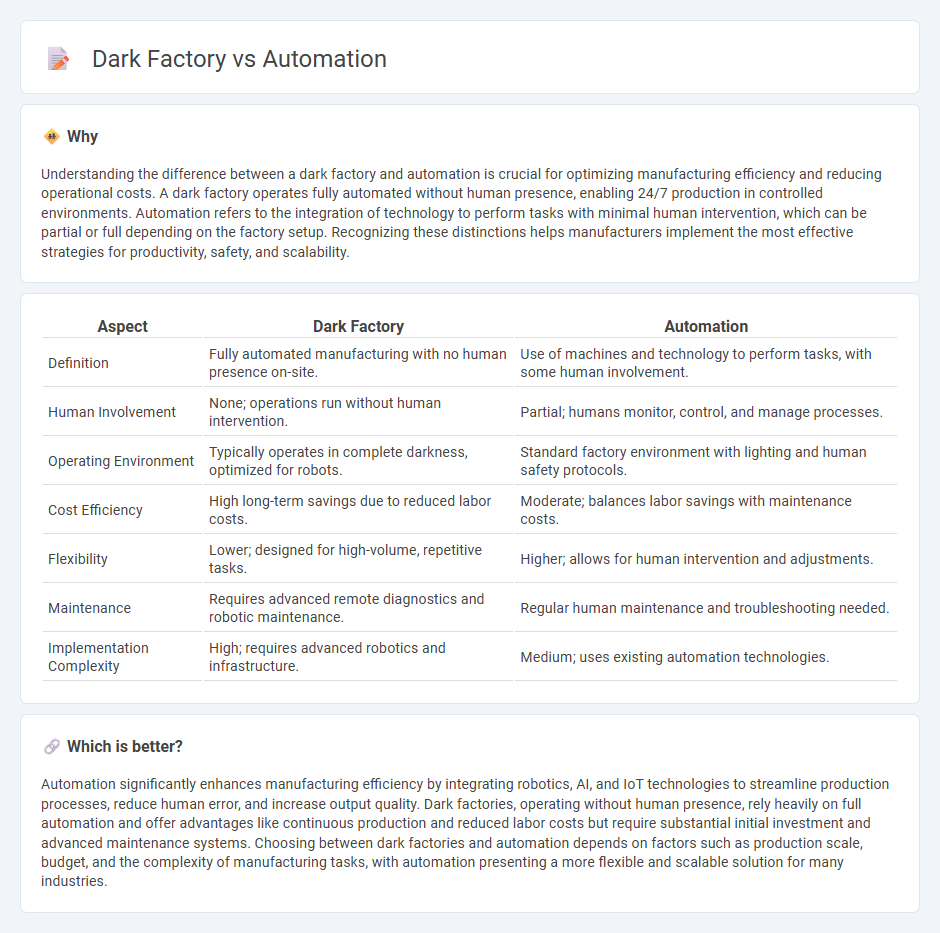 Dark Factory vs Automation in Manufacturing