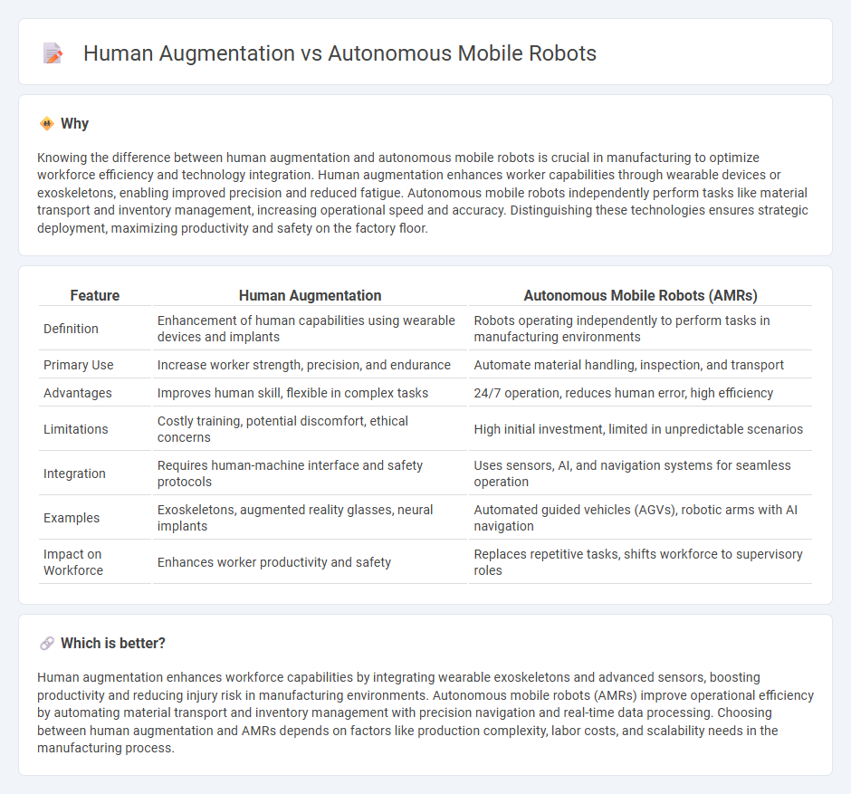 Human Augmentation vs Autonomous Mobile Robots in Manufacturing