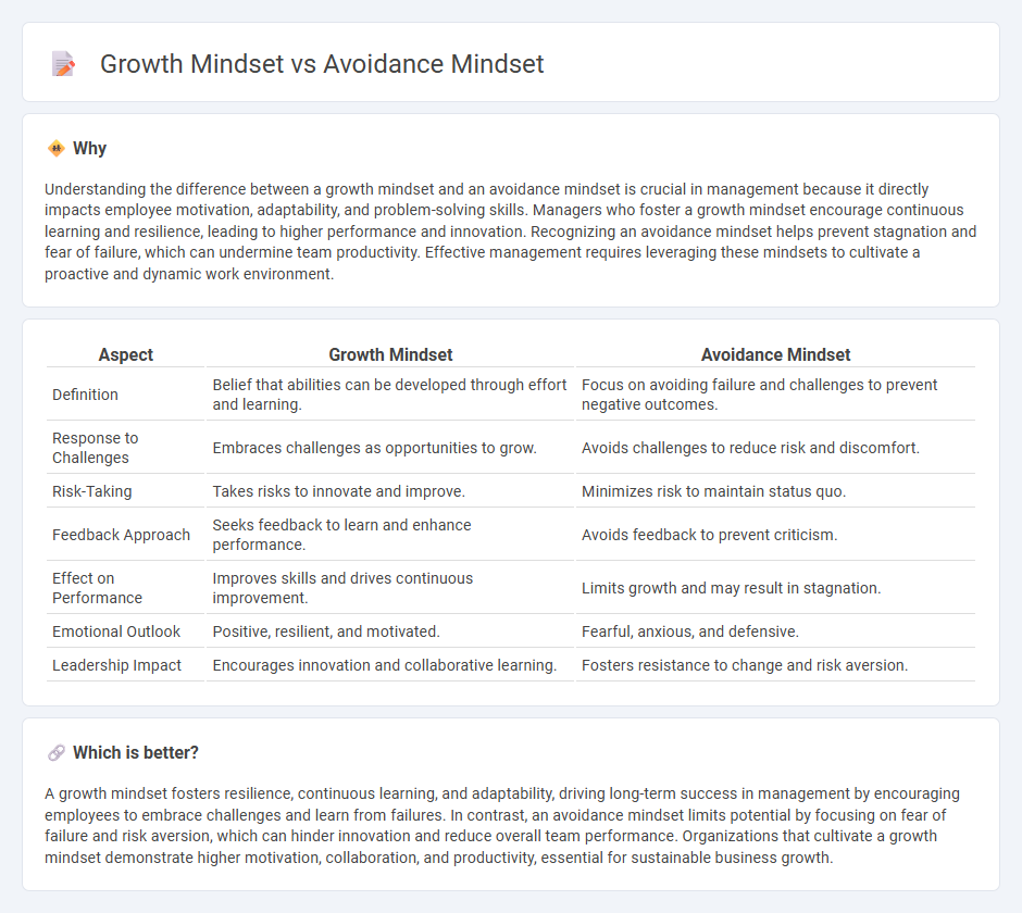 Growth Mindset vs Avoidance Mindset in Management