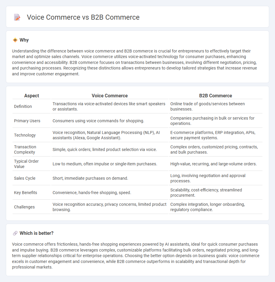 Voice Commerce vs B2B Commerce in Entrepreneurship