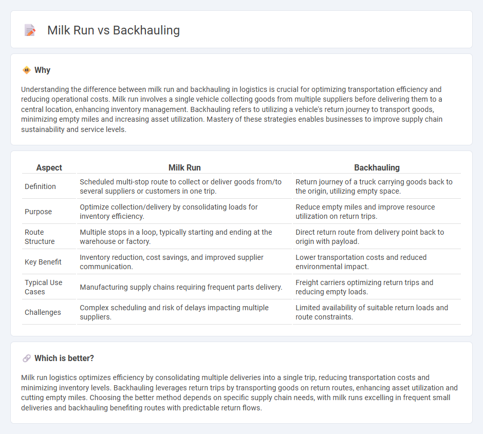Milk Run vs Backhauling in Logistics