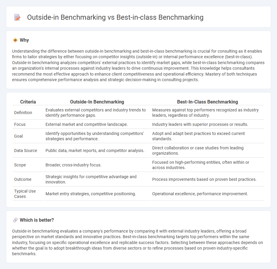 Outside-In Benchmarking vs Best-In-Class Benchmarking in Consulting
