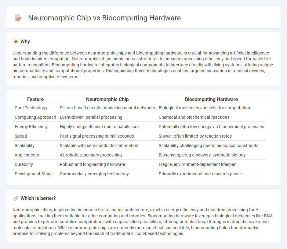 Neuromorphic Chip vs Biocomputing Hardware in Technology