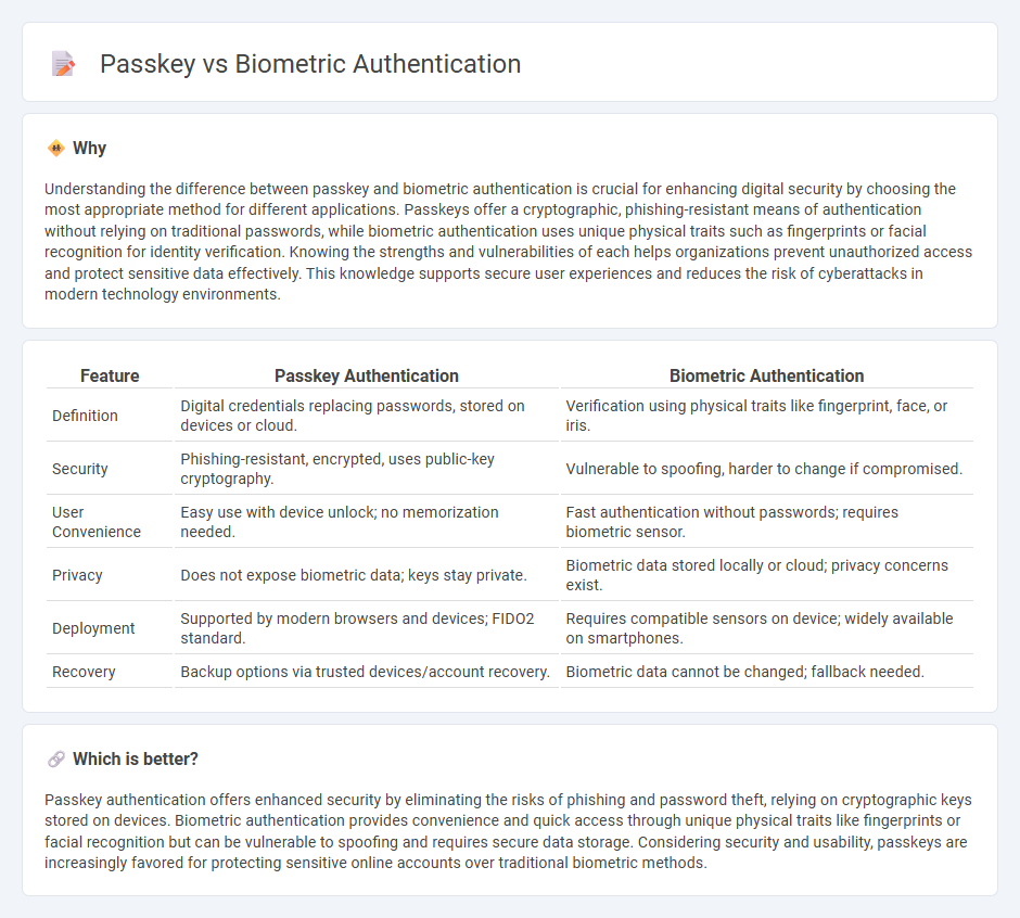 Passkey vs Biometric Authentication in Technology