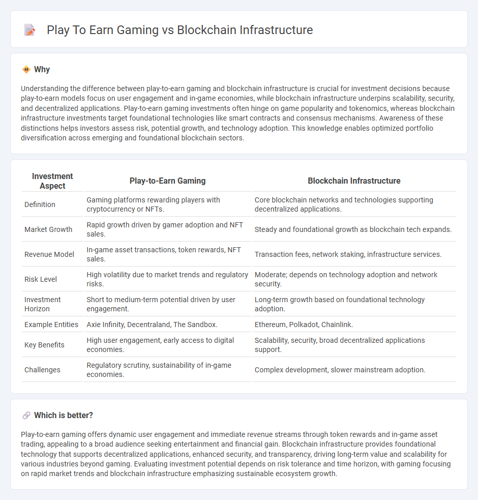 Play To Earn Gaming vs Blockchain Infrastructure in Investment