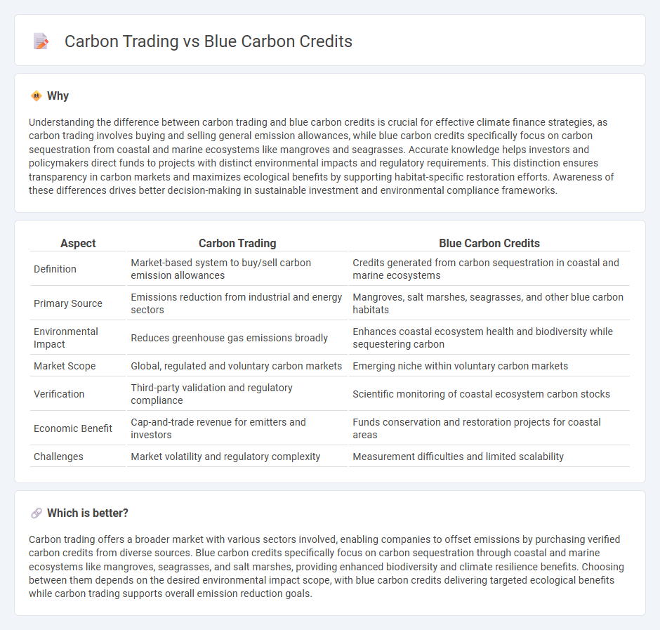 Carbon Trading vs Blue Carbon Credits in Finance