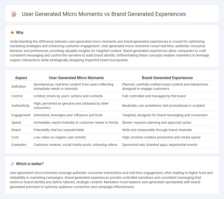 User Generated Micro Moments vs Brand Generated Experiences in Marketing