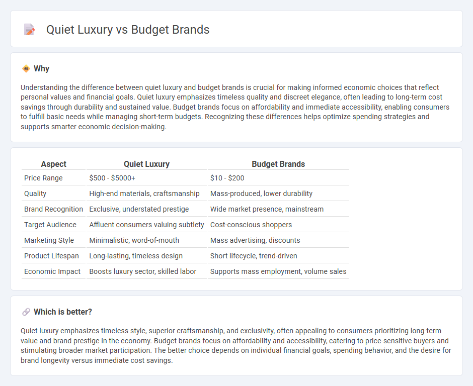 Quiet Luxury vs Budget Brands in Economy
