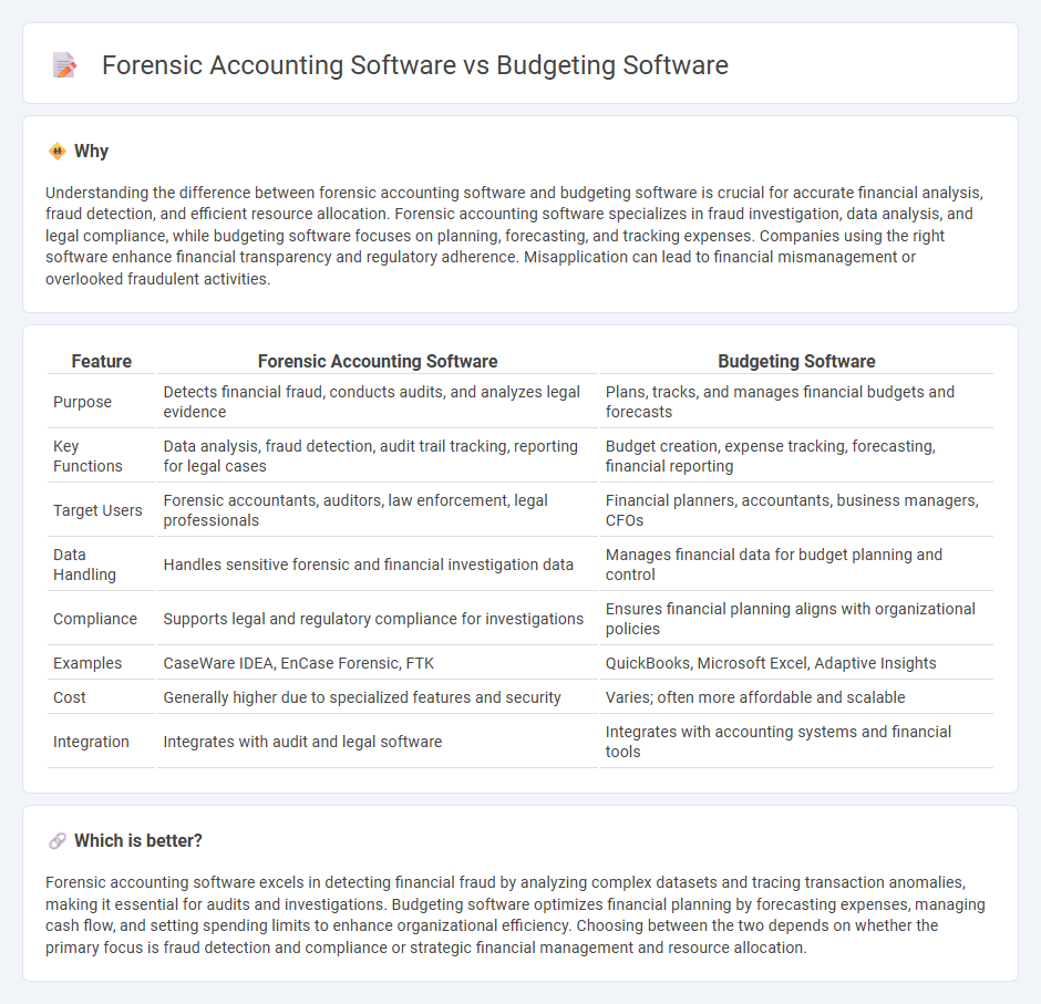 Forensic Accounting Software vs Budgeting Software in Accounting