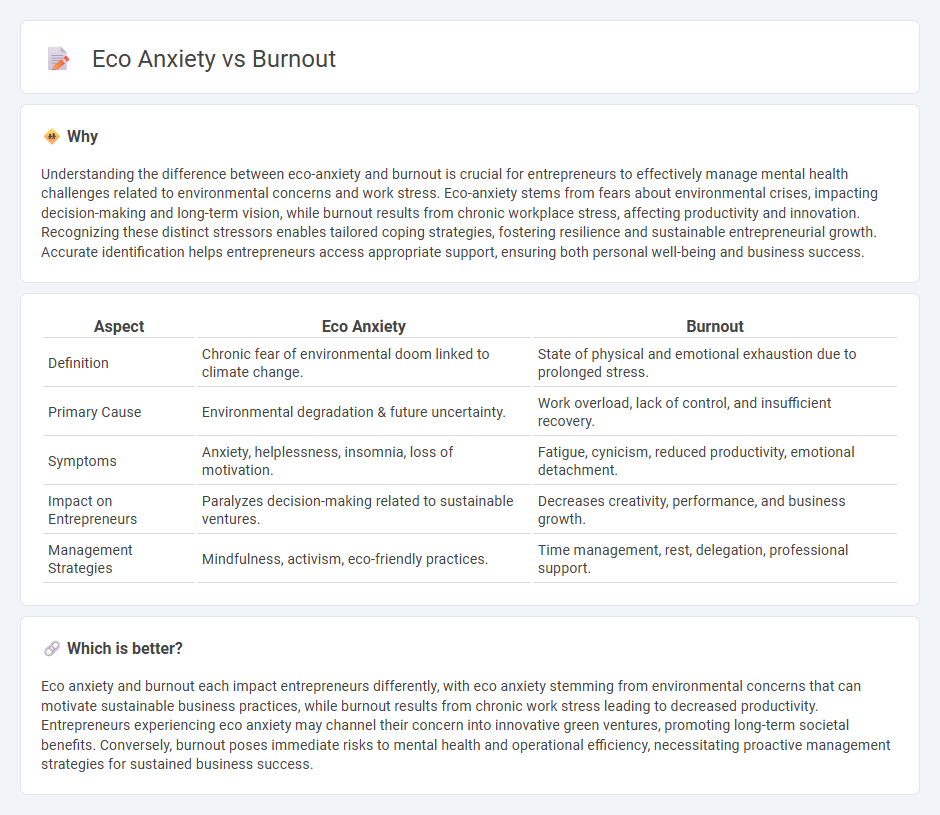 Eco Anxiety vs Burnout in Entrepreneurship