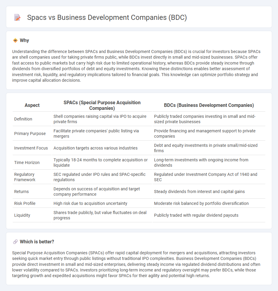Spacs vs Business Development Companies (Bdc) in Finance
