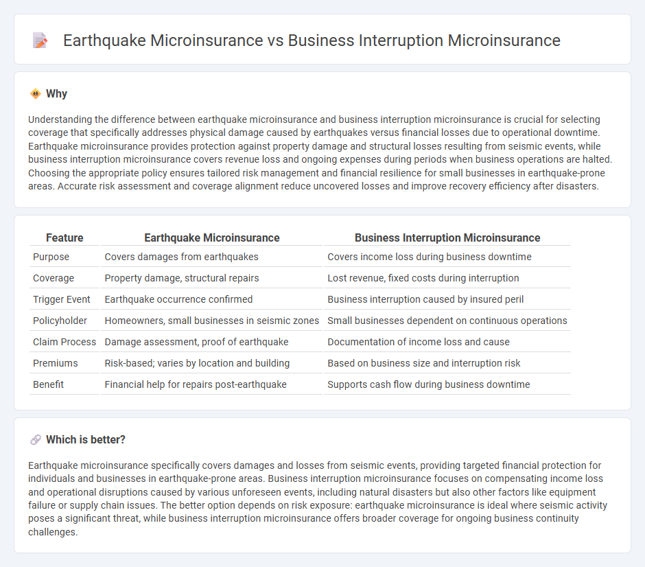 Earthquake Microinsurance vs Business Interruption Microinsurance in Insurance