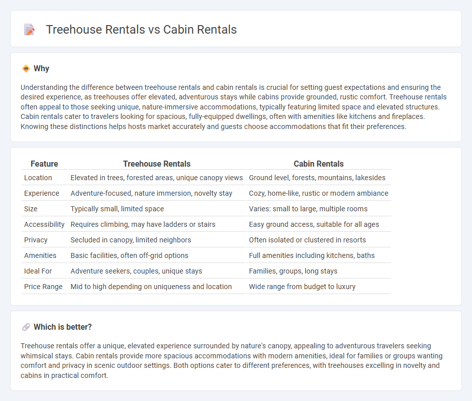 Treehouse Rentals vs Cabin Rentals in Real Estate