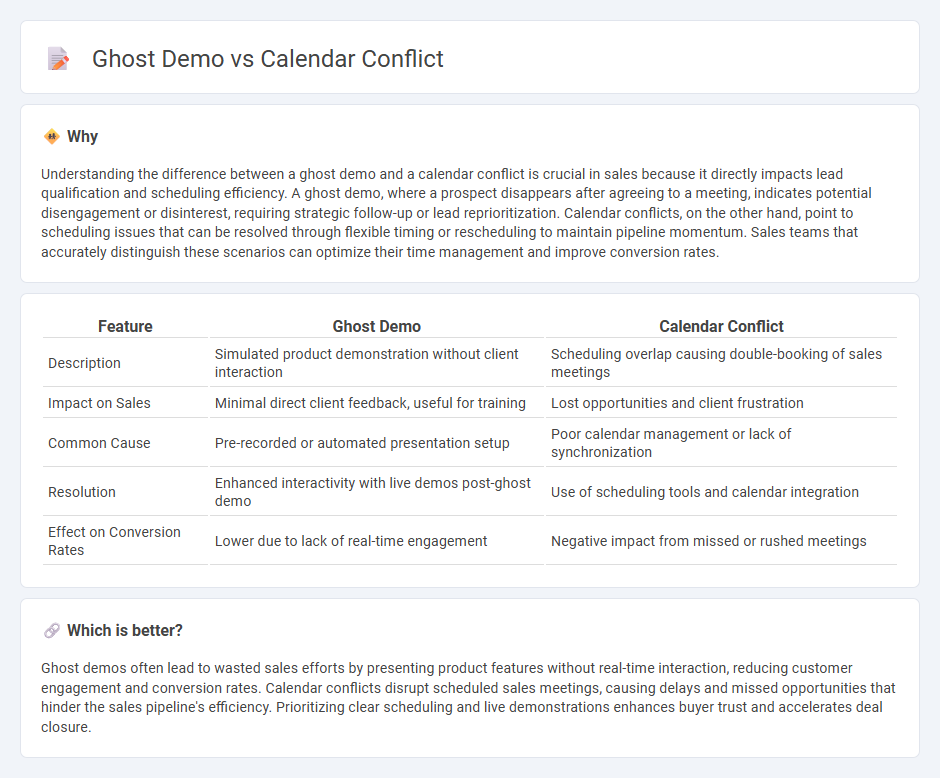 Ghost Demo vs Calendar Conflict in Sales