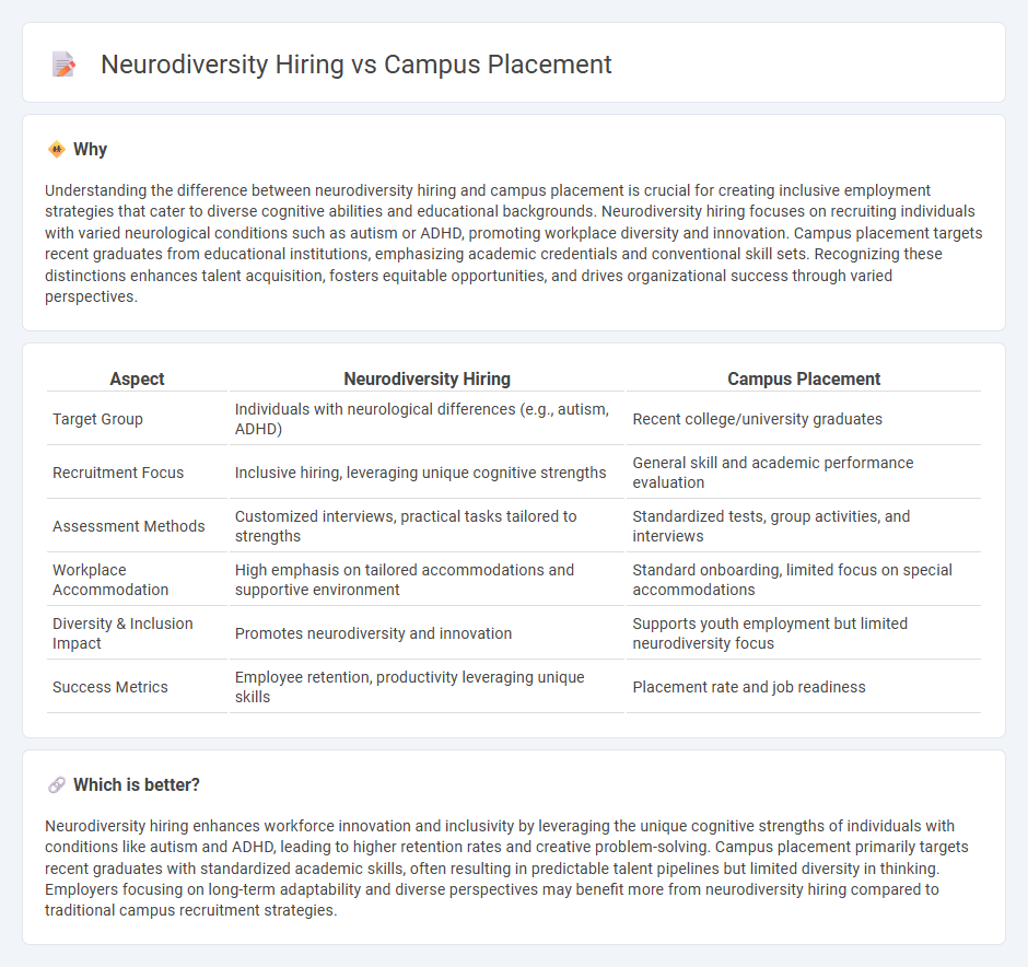 Neurodiversity Hiring vs Campus Placement in Employment