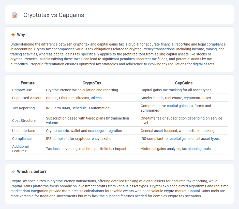 Cryptotax vs Capgains in Accounting