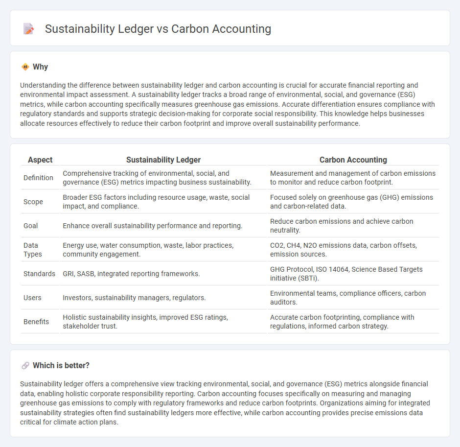 Sustainability Ledger vs Carbon Accounting in Accounting